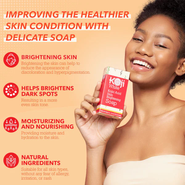 Pure 5% Kojic Acid Skin Brightening Soap (2 Bars)