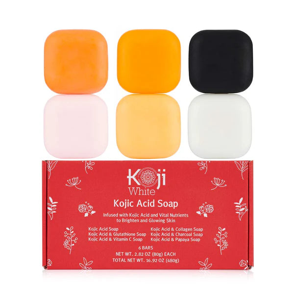 Kojic Acid Skin Brightening Soap Gift Sets (6 Bars)