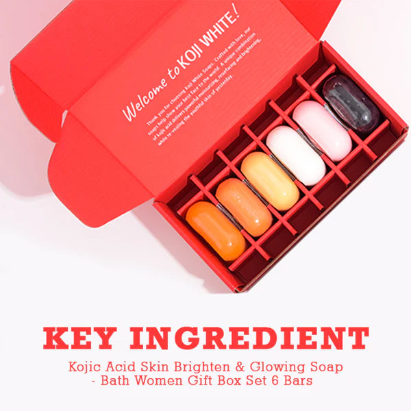 Kojic Acid Skin Brightening Soap Gift Sets (6 Bars)
